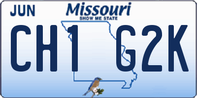 MO license plate CH1G2K