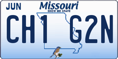 MO license plate CH1G2N