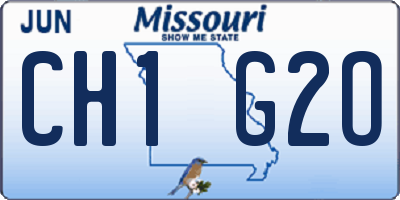 MO license plate CH1G2O