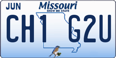 MO license plate CH1G2U