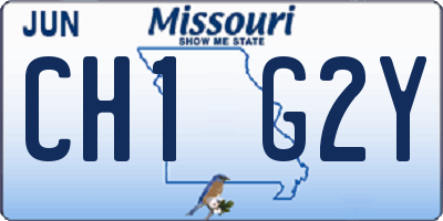 MO license plate CH1G2Y