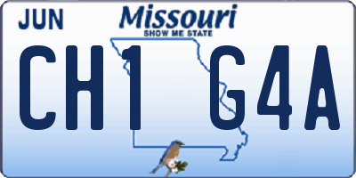 MO license plate CH1G4A