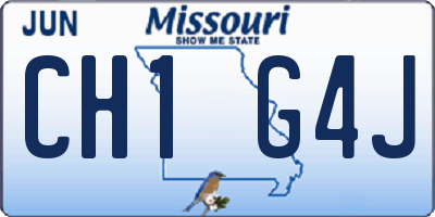 MO license plate CH1G4J