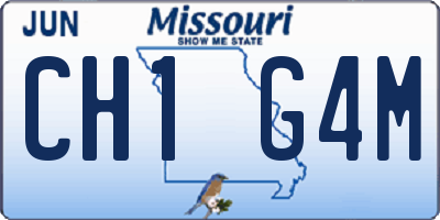 MO license plate CH1G4M
