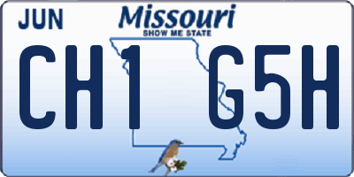 MO license plate CH1G5H