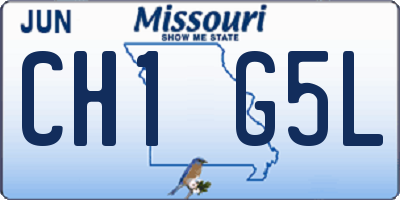 MO license plate CH1G5L