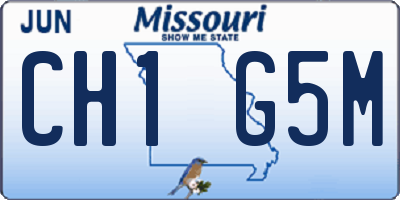 MO license plate CH1G5M