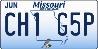 MO license plate CH1G5P