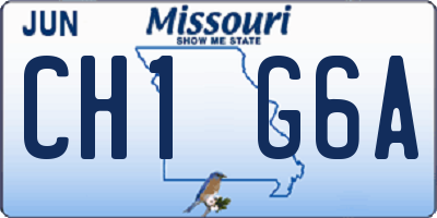 MO license plate CH1G6A