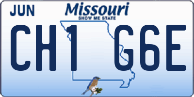MO license plate CH1G6E