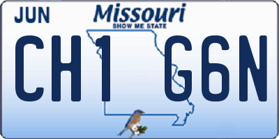 MO license plate CH1G6N
