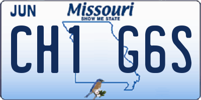 MO license plate CH1G6S
