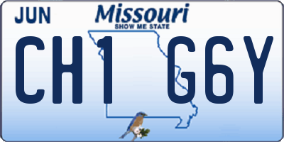 MO license plate CH1G6Y