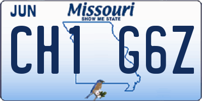 MO license plate CH1G6Z
