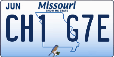 MO license plate CH1G7E