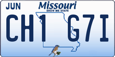 MO license plate CH1G7I