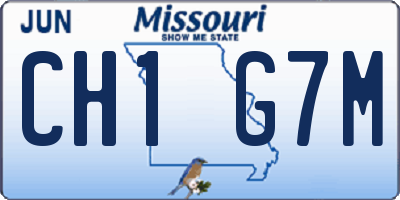 MO license plate CH1G7M
