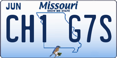 MO license plate CH1G7S
