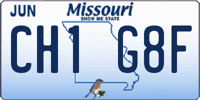 MO license plate CH1G8F