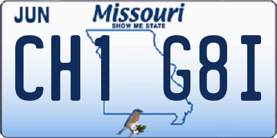 MO license plate CH1G8I