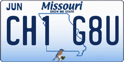 MO license plate CH1G8U