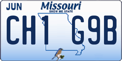 MO license plate CH1G9B