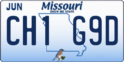 MO license plate CH1G9D