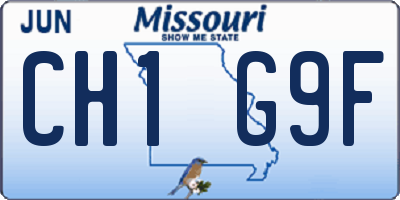 MO license plate CH1G9F