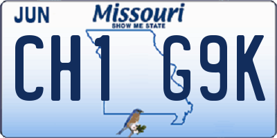 MO license plate CH1G9K