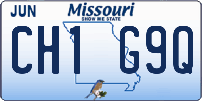 MO license plate CH1G9Q