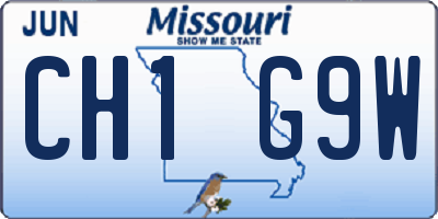 MO license plate CH1G9W