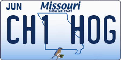 MO license plate CH1H0G