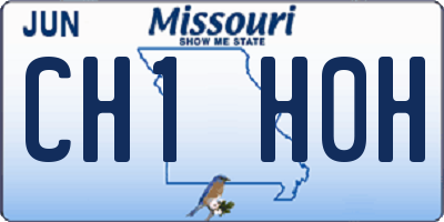 MO license plate CH1H0H