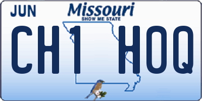 MO license plate CH1H0Q