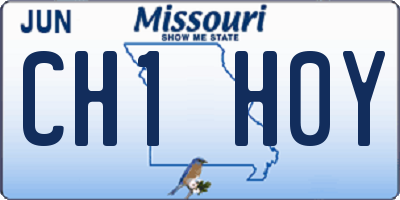 MO license plate CH1H0Y
