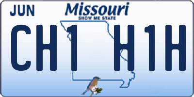 MO license plate CH1H1H