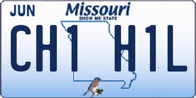 MO license plate CH1H1L