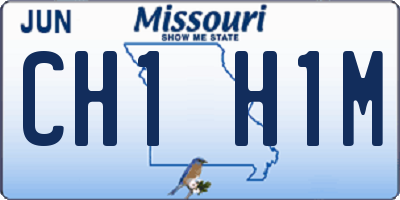 MO license plate CH1H1M