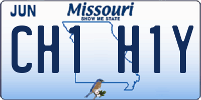 MO license plate CH1H1Y