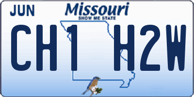 MO license plate CH1H2W