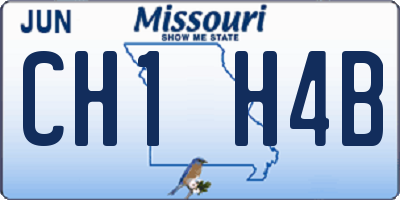 MO license plate CH1H4B