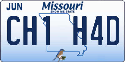 MO license plate CH1H4D