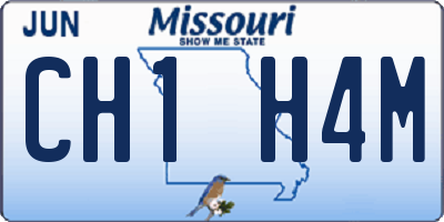 MO license plate CH1H4M