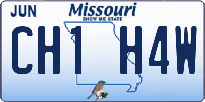 MO license plate CH1H4W
