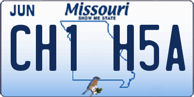 MO license plate CH1H5A