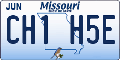 MO license plate CH1H5E