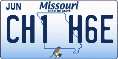 MO license plate CH1H6E