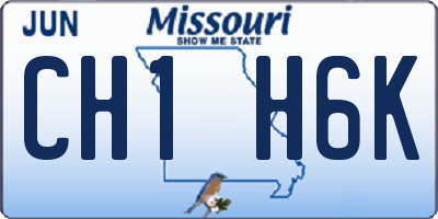 MO license plate CH1H6K