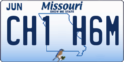 MO license plate CH1H6M