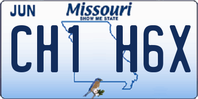 MO license plate CH1H6X